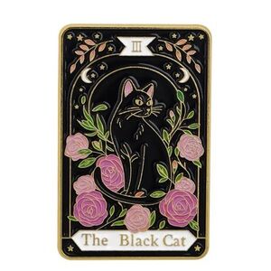 Black Cat Tarot Enamel Pin